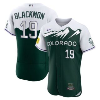 Men's Flex Base Colorado Rockies Charlie Blackmon 2022 City Connect Green Stitched Jersey
