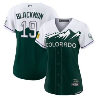Women's Colorado Rockies Charlie Blackmon 2022 City Connect Green Stitched Jersey