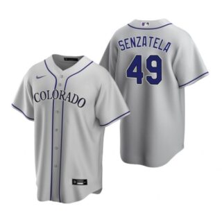 Men's Antonio Senzatela Colorado Rockies Cool Base Jersey Gray