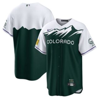 Men's Cool Base Colorado Rockies Blank 2022 City Connect Green Stitched Jersey