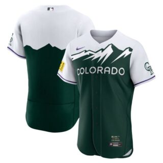 Men's Flex Base Colorado Rockies Blank 2022 City Connect Green Stitched Jersey