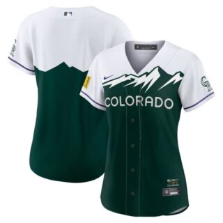 Women's Colorado Rockies Blank 2022 City Connect Green Stitched Jersey