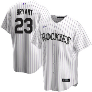 Men's Colorado Rockies Kris Bryant Stitched Jersey Replica - White