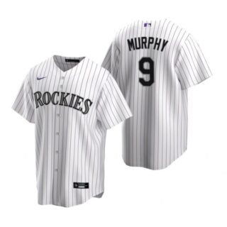 Men's Daniel Murphy Colorado Rockies Cool Base Jersey White