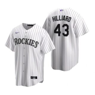 Men's Sam Hilliard Colorado Rockies Cool Base Jersey White