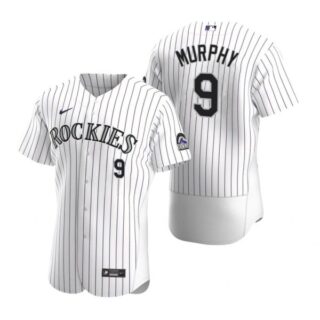 Men's Daniel Murphy Colorado Rockies Flex Base Jersey White