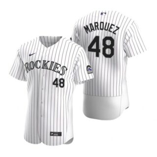 Men's German Marquez Colorado Rockies Flex Base Jersey White