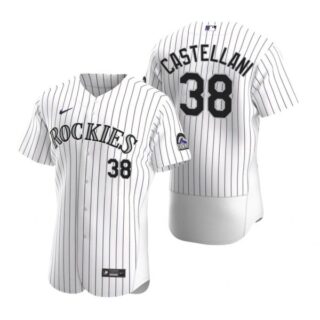 Men's Ryan Castellani Colorado Rockies Flex Base Jersey White