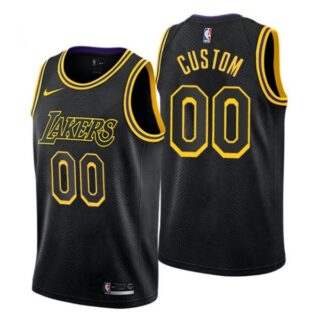 Men's Custom Los Angeles Lakers Basketball Jersey Mamba Black