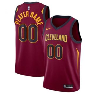 Men's Custom Cleveland Cavaliers Basketball Jersey Wine