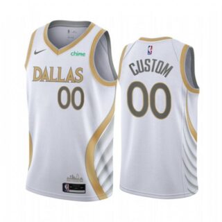 Men's Custom Dallas Mavericks Basketball Jersey White