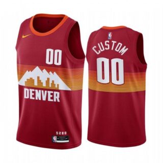 Men's Custom Denver Nuggets Basketball Jersey Orange