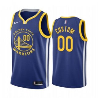 Men's Custom Golden State Warriors Basketball Jersey Royal