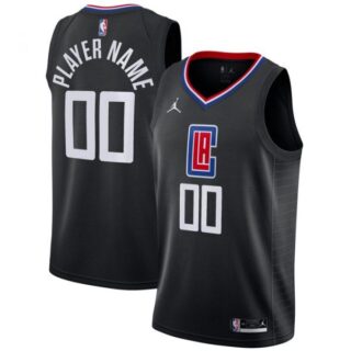 Men's Custom Los Angeles Clippers Basketball Jersey Black