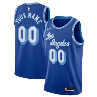 Men's Custom Los Angeles Lakers Basketball Jersey Royal