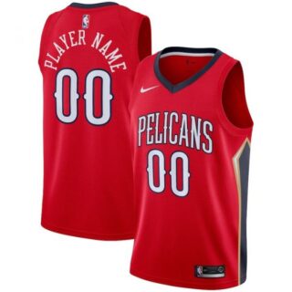 Men's Custom New Orleans Pelicans Basketball Jersey Red