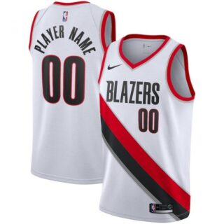Men's Custom Portland Trail Blazers Basketball Jersey White