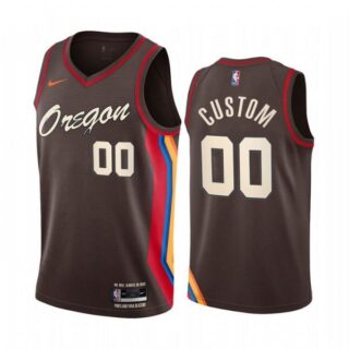 Men's Custom Portland Trail Blazers Basketball Jersey Chocolate