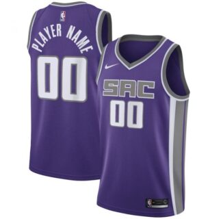 Men's Custom Sacramento Kings Basketball Jersey Purple