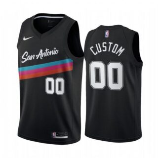 Men's Custom San Antonio Spurs Basketball Jersey Black