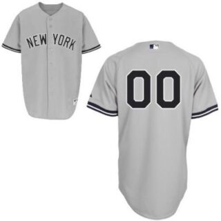 customized new york yankees jersey grey road baseball jersey