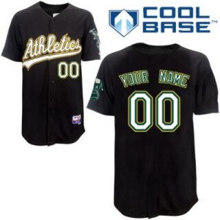 customized oakland athletics jersey black cool base baseball jersey