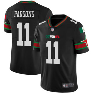 Men's Micah Parsons Dallas Cowboys Black Mexican Vapor Limited Jersey Stitched
