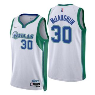 Men's Jaquori Mclaughlin Dallas Mavericks 75th Anniversary Diamond Jersey White City
