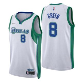 Men's Josh Green Dallas Mavericks 75th Anniversary Diamond Jersey White City