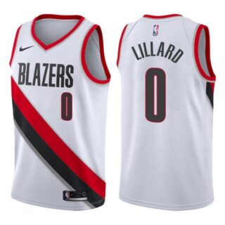 Men's Damian Lillard Portland Trail Blazers Basketball Jersey White