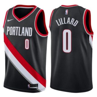 Men's Damian Lillard Portland Trail Blazers Basketball Jersey Black