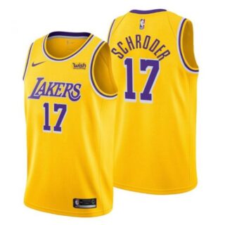Men's Dennis Schroder Los Angeles Lakers Basketball Jersey Gold