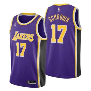 Men's Dennis Schroder Los Angeles Lakers Basketball Jersey Purple