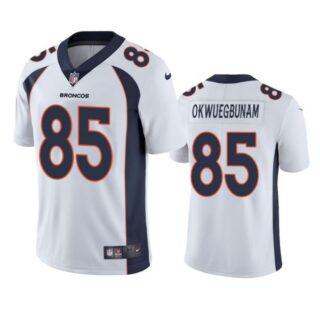 Men's Albert Okwuegbunam Denver Broncos Limited Footbal Jersey White
