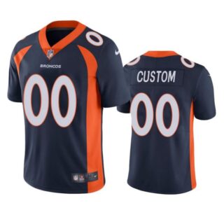 Men's Custom Denver Broncos Limited Footbal Jersey Navy