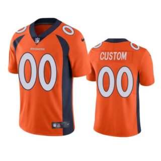 Men's Custom Denver Broncos Limited Footbal Jersey Orange