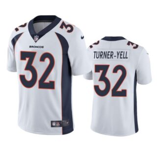Men's Delarrin Turner Yell Denver Broncos Limited Footbal Jersey White