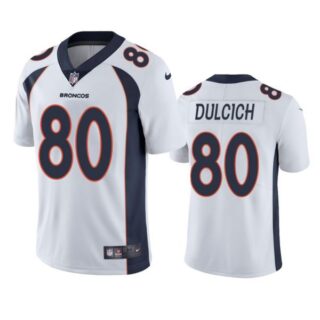 Men's Greg Dulcich Denver Broncos Limited Footbal Jersey White