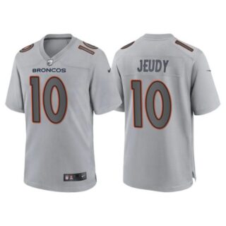 Men's Denver Broncos Jerry Jeudy Gray Atmosphere Fashion Stitched Jersey