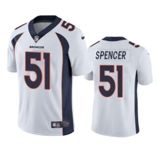 Men's Marquiss Spencer Denver Broncos Limited Footbal Jersey White