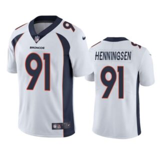 Men's Matt Henningsen Denver Broncos Limited Footbal Jersey White