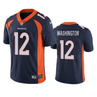 Men's Montrell Washington Denver Broncos Limited Footbal Jersey Navy
