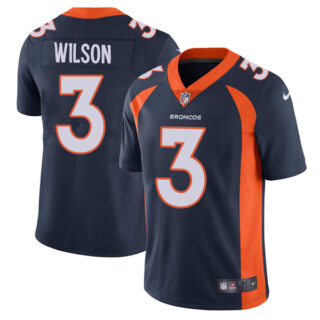 Men's Russell Wilson Denver Broncos Vapor Limited Trade Jersey Stitched Navy