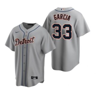 Men's Bryan Garcia Detroit Tigers Cool Base Jersey Gray