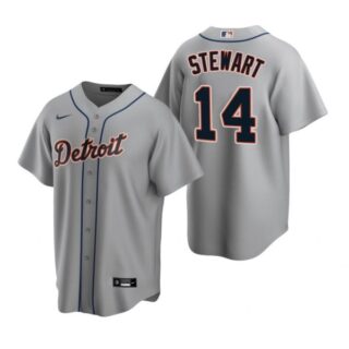 Men's Christin Stewart Detroit Tigers Cool Base Jersey Gray