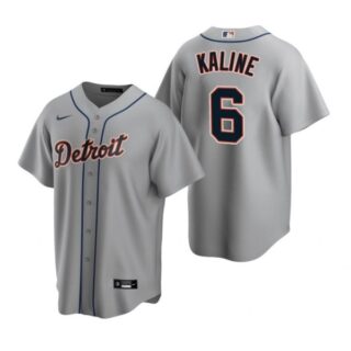 Men's Al Kaline Detroit Tigers Cool Base Jersey Gray Cooperstown