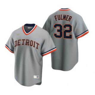 Men's Michael Fulmer Detroit Tigers Cool Base Jersey Gray Cooperstown