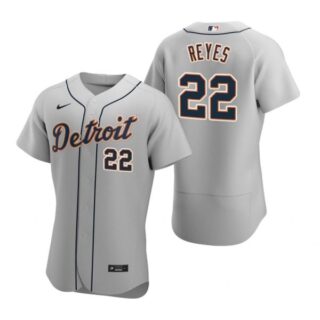 Men's Victor Reyes Detroit Tigers Flex Base Jersey Gray