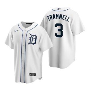 Men's Alan Trammell Detroit Tigers Cool Base Jersey White