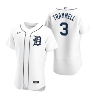 Men's Alan Trammell Detroit Tigers Flex Base Jersey White